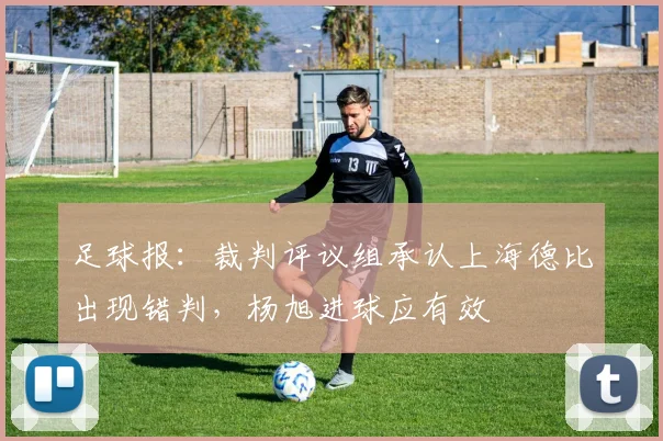 足球报：裁判评议组承认上海德比出现错判，杨旭进球应有效